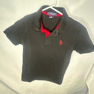 U.S. Polo Assn. Kids Polo Shirt in Black with Red Accents
